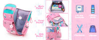 Varilla bolsa escolar de moda para niños y niñas, ligera, espina, mochila dorsa - details 6