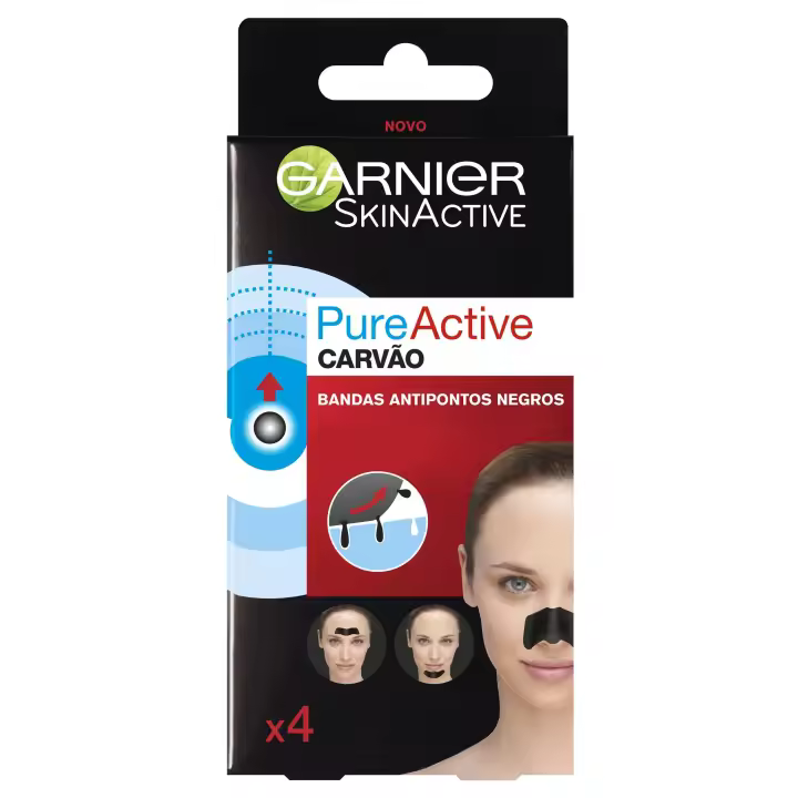Garnier | Skin Active Pure Active carbón tiras anti puntos negros - 4 tiras - 1