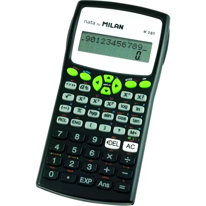 MILAN Calculadora Científica 240 Funciones Modelo 159110GRBL Verde - 1