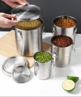 Tanque De Almacenamiento De Acero Inoxidable Con Escala Tanque Sellado Para Alimentos Gran Capacidad Para Cereal Té Café - details 3