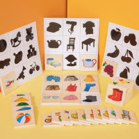 Puzzle De Madera Montessori Para Niños Juguete Educativo Temprano Alineación De Sombras Frutas Ropa Conocimiento Para Edad Infantil - details 10