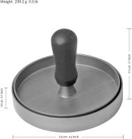 Prensa de hamburguesas, fabricante de hamburguesas de acero inoxidable de calidad alimentaria con mango de ABS, prensa de hamburguesas antiadherente, 11,5 cm - details 0