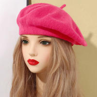 Gorro De Punto Para Mujer Estilo Francés Versátil Y De Moda Para Otoño E Invierno. Adecuado Para Uso Diario Y Al Aire Libre. Material De Acrílico. - details 4