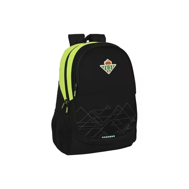 Mochila Safta Real Betis Balompié Oficial 2023-24 | Gran Capacidad 44cm | Escudo 3D | Uso Escolar y Deportivo - 1