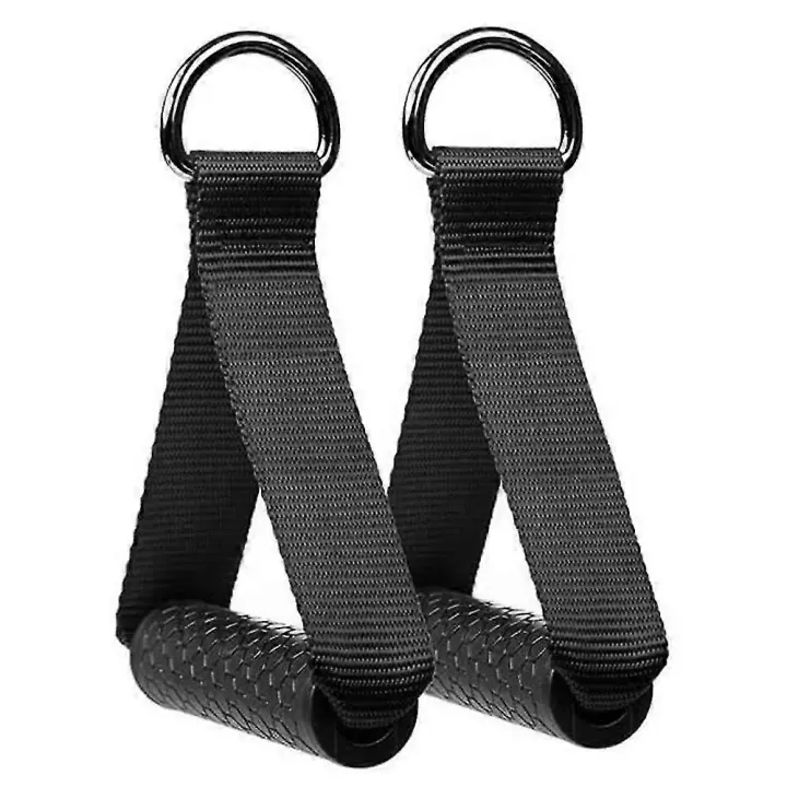 2 pcs hexagonal rubber handlecable machine attachment resistance band handle grips home fitness gym handles exercise machine attachments handles with - 1