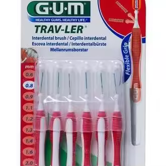 Gum® Cepillo Interdental 1314 Viaje 08Mm 6Uds - 1