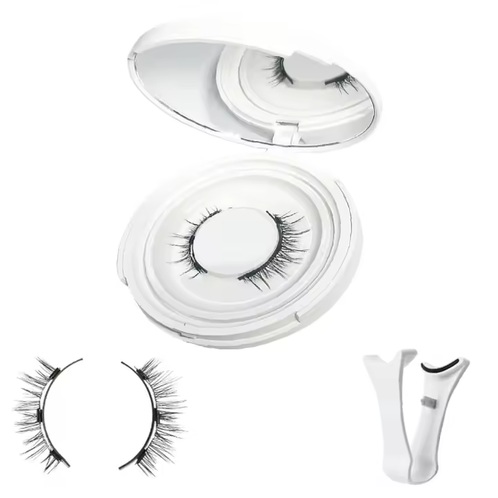 Pestañas magnéticas con aplicador, pestañas magnéticas de aspecto natural, pestañas reutilizables (naturales) - 1