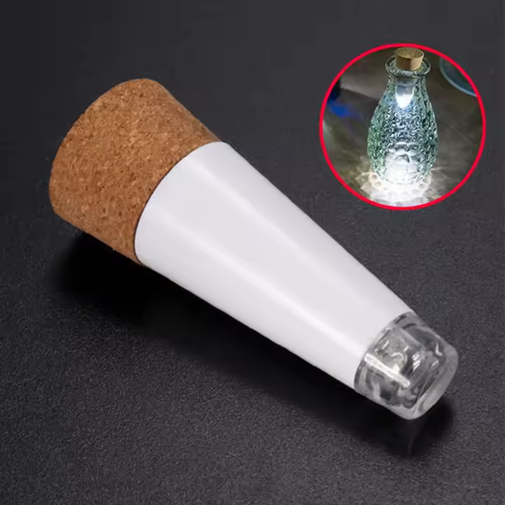 Luz De Botella Recargable USB En Forma De Corcho Mini Luz De Artesanía Para Decoración De Fiesta Navidad Boda En Botellas De Vino - 1