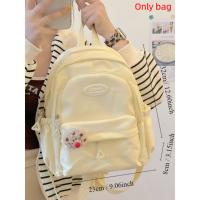 Mochila Grande Para Mujer Impermeable Ligera De Nylon Sólido Sin Colgantes Mochila Estudiantil Con Cierre De Cremallera - details 1