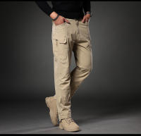 Pantalones Tácticos Caqui Para Hombre Con 4 Bolsillos Y Cintura Elástica Pantalones De Trabajo Militares Para Acampar Y Senderismo - details 8
