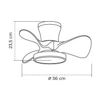 - Ventilador de techo modelo CANDY negro, motor DC 6 velocidades Tecnología Led 20W sistema CCT 1900 Lúmenes, Control remoto con temporizador, luz regulable en color e intensidad, Memoria motor inverter verano/invierno ultra silencioso. - details 2