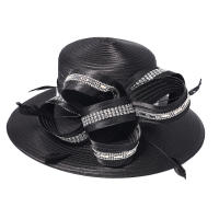Sombrero Derby Elegante De Navidad Para Mujer Con Plumas Y Diamantes Anversa De Fiesta Casaca De Busto Broche Anversa De Busto - details 2
