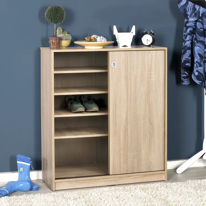 Venprodin - Zapatero 2 Puertas Corrediza 105X92X38 Blanco - Cambrian - 1