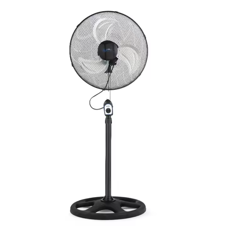 Avant Ventilador de pie Ventilador de Pie Industrial 70W / 230V Altura 45Cm regulable  Ventilador Oscilante con 3 velocidades  Base de pie redonda  Color Negro - 1