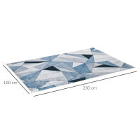 HOMCOM Alfombra de Salón Moderna Terciopelo Diamante Alfombra Geométrica con Base Antideslizante para Dormitorio Oficina Estudio Multicolor - details 2