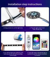 Tira De LED Fuegos Artificiales RGB Con Control Remoto USB Y Bluetooth Activación Por Sonido Y Música Decoración De Navidad Para Habitación Color Soñado - details 12