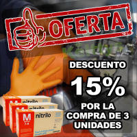 Santex Guantes de nitrilo naranja diamantado sin polvo. 8.5gr. Resistencia superior y calidad excepcional. Tallas M y XL. (50 Unidades) - details 1
