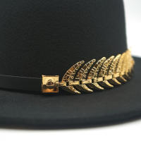 Gorro Fedora De Lana Vintage Otoño Invierno Para Hombre Y Mujer Con Cordón Y Ala Ancha Elegante Para Dama Gorro De Jazz Plancha - details 1