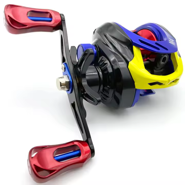 Carrete De Pesca Rotativo Ambidiestro Ultraligero Con Arrastre Máximo De 8KG Ratio De Engranajes 7.2:1 Construcción De Aleación De Aluminio Y PA - 1