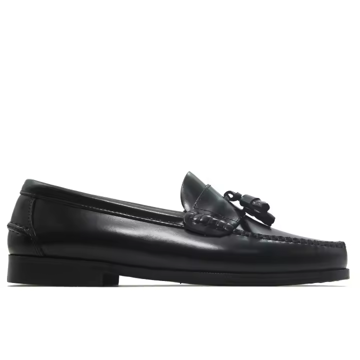 Latino 302 Zapato mocasín,castellano de piel sin cordones,borlas,suela de piel cosida a mano,de tacón, para caballero - 1