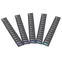 Termómetro Adhesivo Para Acuario Escala Dual 18-34℃ & 64-93℉ Pared De Tanque De Peces Autoadhesivo Tamaño 13*1.8cm Pack De 5/10/20 - details 0