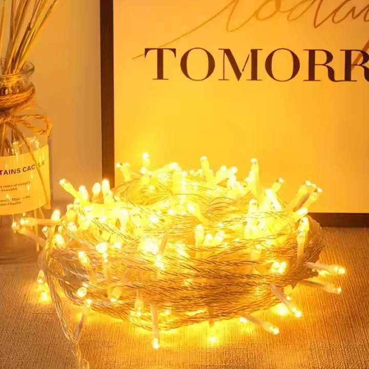 Luces De Cadena LED Para Fiestas Navidad Halloween Pascua San Valentín Eid Sin Baterías Incluidas Varias Longitudes Disponibles - 1