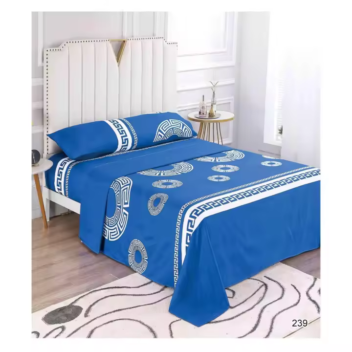 Juego de sabanas Rojo Versaci (3 piezas): sábana encimera + sábana ajustable + 1 fundas de almohadade 90x135x150 CM /180cm/2 Funda de Almohada - 1