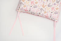 LALA - Juego de ropa de Cama para Cuna de Bebe, barandilla Anticolisión de Algodón de dibujos animados, Conejo Rosa 30*30, extraible y lavable. - details 8
