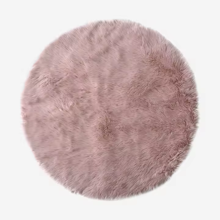 ALFOMBRA PELO LARGO ROSA Ø140CM  -  Linea Paralela - 1