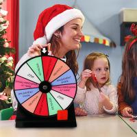 Rueda Del Destino Antideslizante Con Base Y Tablero Acrílico Borrrable Juego De Ruleta De 12 Ranuras Para Mesa Accesorios De Fiesta - details 0