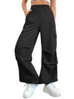 Pantalones Cargo Multibolsillos Y2K Moda Para Mujer High Waist Estilo Safari Deporte Al Aire Libre Activewear Pantalones Anchos Sueltos - details 3
