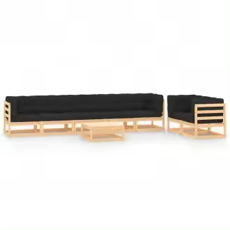 VIDAXL 3083922 conjunto modular de muebles para jardín con juego de cojines color gris antracita vida xl - 1