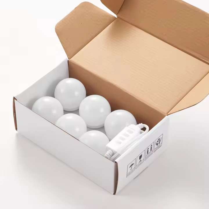 Espejo De Maquillaje Moderno Con Luz USB Tres Tonos Luz De Espejo Luz De Cabeza Bombilla Decorativa Lámpara De Vanidad - 1