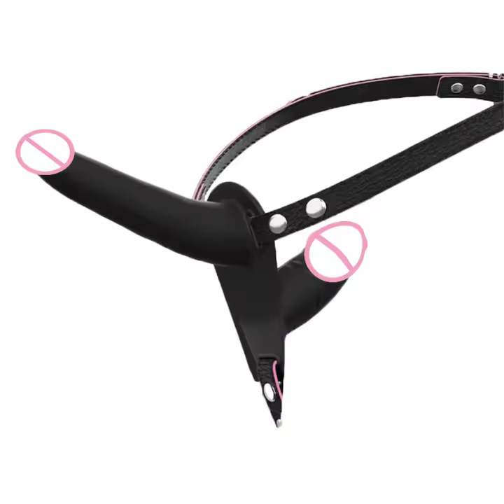 Vibrador Doble Cabeza Con Correa Ajustable Y 10 Modos De Vibración Para Parejas Y Lesbianas Juguete Sexual Para Mujeres - 1