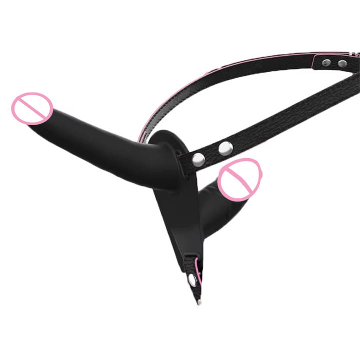 Vibrador Doble Cabeza Con Correa Ajustable Y 10 Modos De Vibración Para Parejas Y Lesbianas Juguete Sexual Para Mujeres