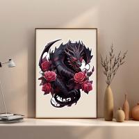 Rompecabezas De Madera Misterioso Dragón Negro Caja De Regalo Exquisita Para El Día De San Valentín Forma Irregular De Animal Regalo Para Adultos Alivio Del Estrés - details 4