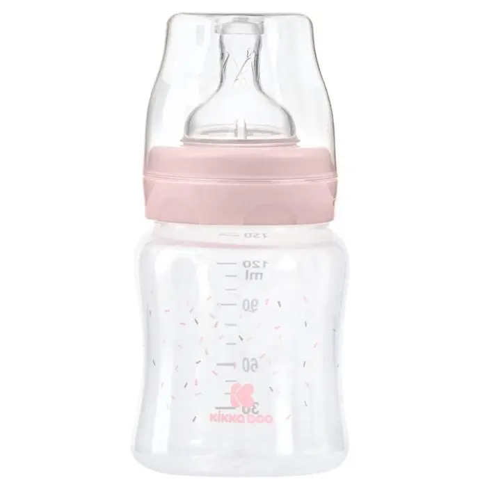 Biberão anti-cólicas 120ml Kikka Boo Hippo Dreams Rosa - 1