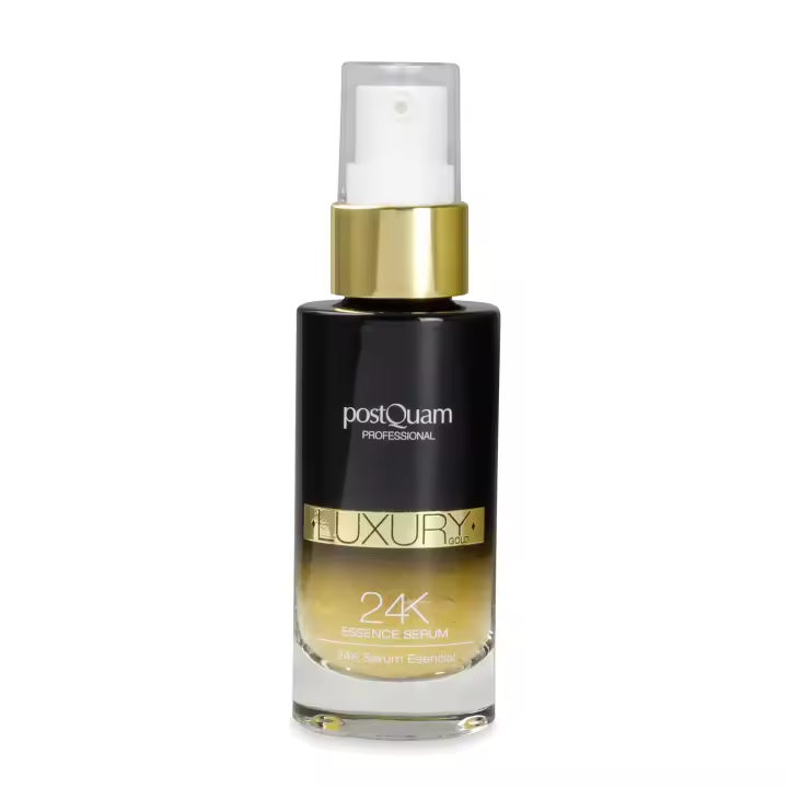 PostQuam - Serum Facial Antiedad Luxury Gold con Flakes de Oro 24 K y Acido Hialuronico - Sérum Antiaging Tensor para la Cara que Rellena Arrugas y Líneas de Expresión y Aporta Brillo y Luminosidad - Textura Ligera y Absorción Rápida - 30 ml - 1