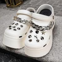 Sandalias De Talón Para Mujer Verano 2025 Con Cadena Y Plataforma Cómodas Para Jardín Y Moda Cierre Pull on Material EVA - details 7
