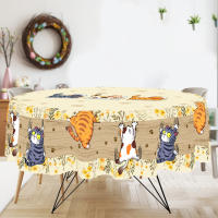 Mantel De Poliéster Con Diseño De Gatitos Y Patas Perfecto Para Cocinas Comedor Patios Estilos Modernos Impermeable - details 2
