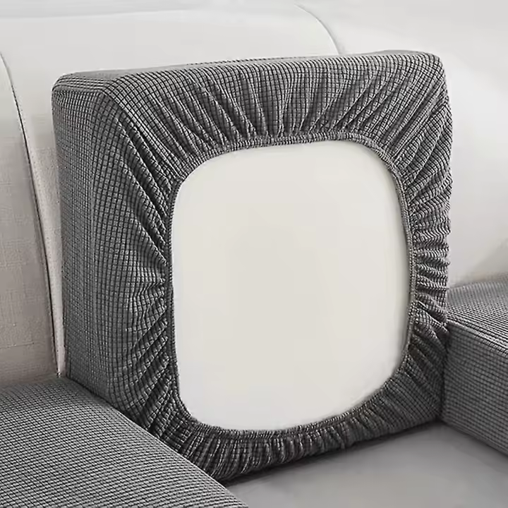 Funda Elástica para Cojín de Sofá, Protector para Muebles, Funda para Sofá, Protector Antipolvo para Muebles (Color: Gris, Tamaño: 50-65cm) Qyroadwo - 1