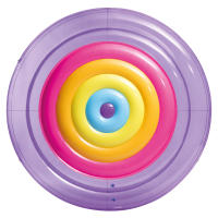 INTEX - Isla hinchable gigante, ?201 cm, Diseño arcoíris, Cuerda de agarre y 2 cámaras de aire, Incluye parche reparación, Flotador doble adulto, Colchonetas hinchables, Colchoneta piscina - details 0