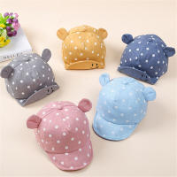 Gorro De Béisbol De Algodón Para Bebés Verano Sombrero De Sol Ajustable Para Niños Y Niñas Con Punto Diseño Lindo Y Protección Para Las Orejas - details 0