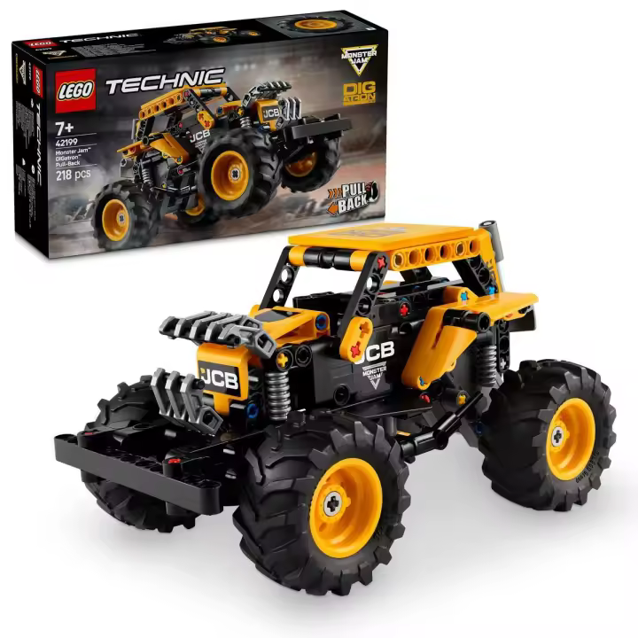 LEGO 42199 Technic Monster Jam DIGatron, Camión Monstruo de Juguete con Motor de Carga Manual, Vehículo para Espectáculo Monster Truck, Vehículo de Acrobacias, Regalo para Niños y Niñas de 7 Años o Más - 1