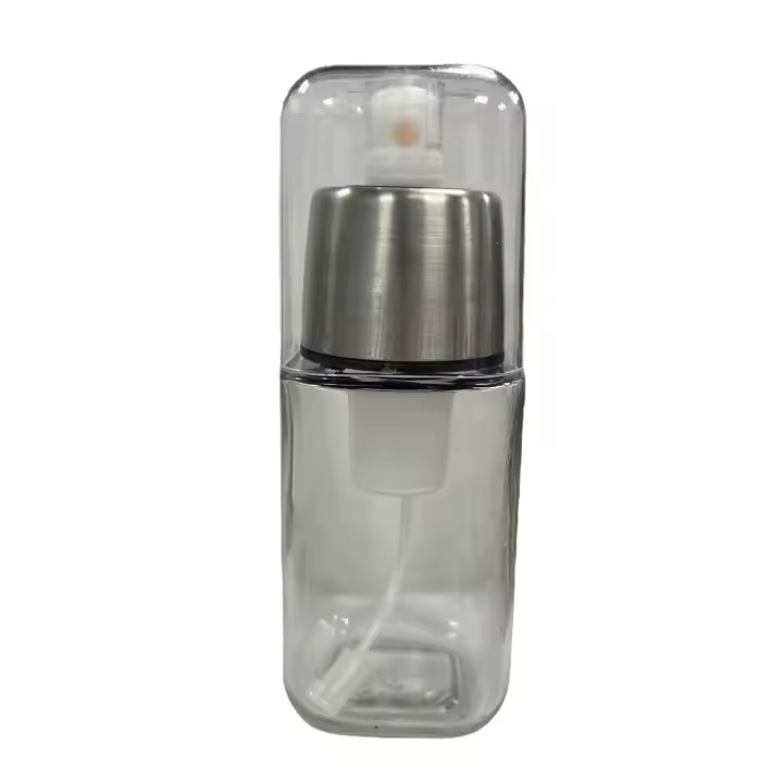 Pulverizador de aceite de vidrio con bomba, capacidad 180 ml, rellenable, libre de BPA, apto para freidoras de aire, apto para todo tipo de líquidos. - 1