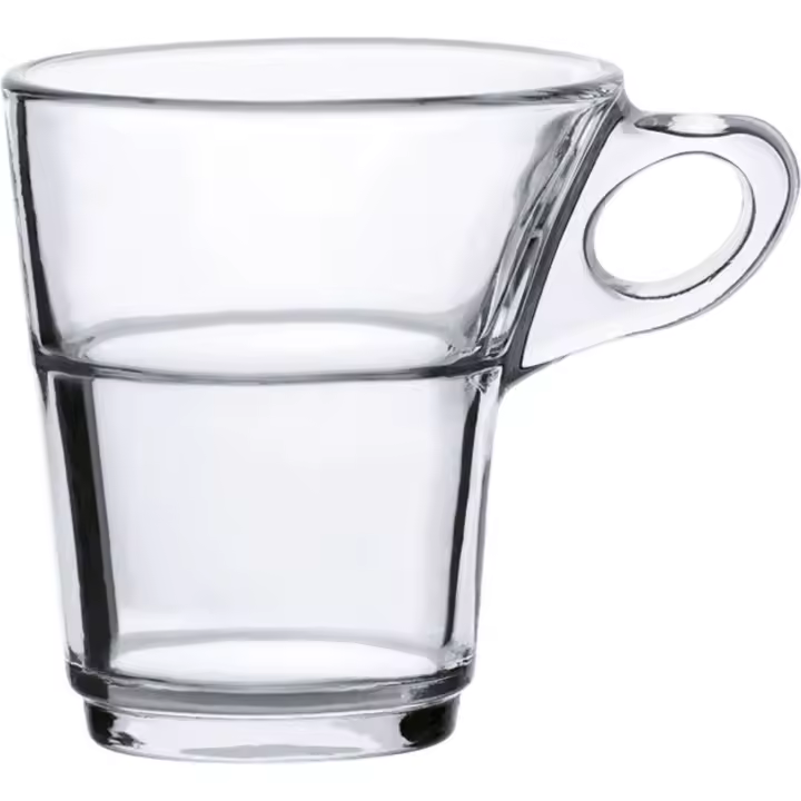 Duralex - Set de 6 Tazas de Café Apilables Transparente Caprice 9cl - Set de Tazas Elegantes y Funcionales, Perfectas para Regalar, de Alta Calidad para Disfrutar del Mejor Aroma y Sabor - 1