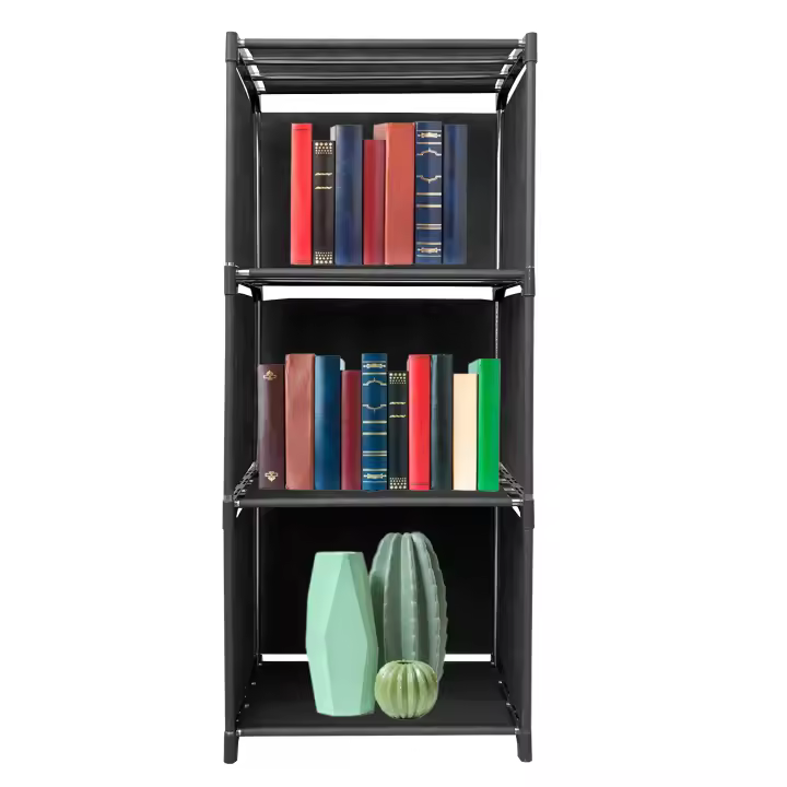 Estantería Modular 4 Alturas 3 Huecos Pvc/tela Gris - Nyana - 1