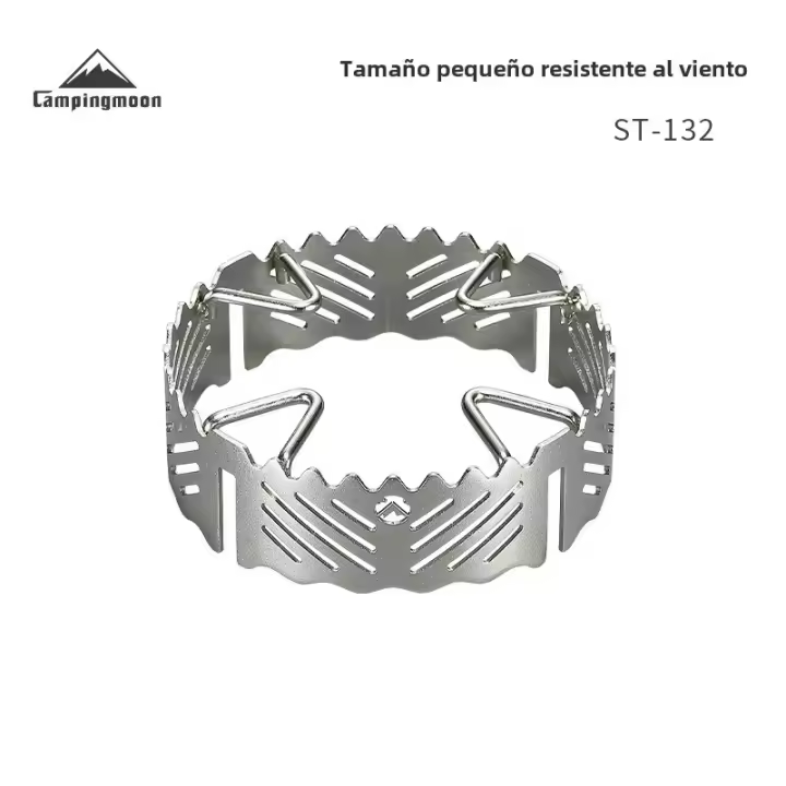 Escudo De Viento Para Estufa De Camping Campingmoon De Acero Inoxidable Portátil Y Ligero Para Exteriores Adecuado Para Senderismo Tamaño Compacto Peso Bajo - 1