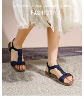 Nuevos zapatos de playa de alta gama de verano, ligeros, de lujo, a la moda, con diamantes de imitación, zapatos casuales para mujer, sandalias planas con banda elástica y punta con clip - details 21