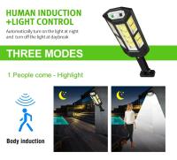 Lámpara Solar LED Potente Con Sensor De Movimiento Impermeable Luz De Jardín Solar Moderna Para Calle Y Paseo Exterior - details 7